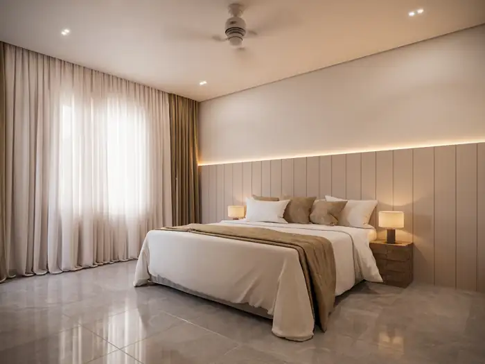 1 bedroom bedroom, interior render