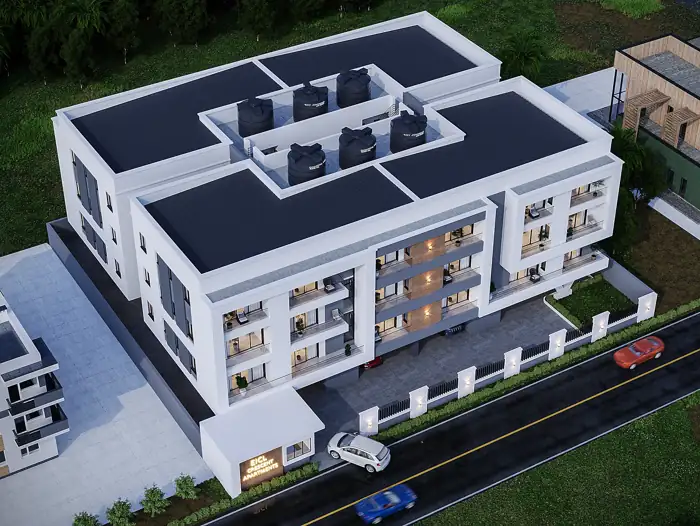 Crescent and its surroundings, architectural render